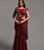 Ready to Wear Lehenga Saree with Embroidered Blouse