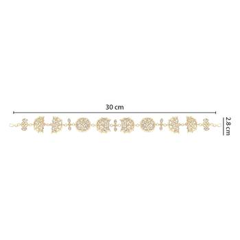 Traditional Floral Kundan Pearl Sheeshphool Matha Patti Sheeshpatti For Women/Girls  4
