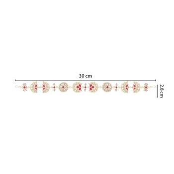 Traditional Floral Kundan Pearl Sheeshphool Matha Patti Sheeshpatti For Women/Girls  4