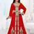 Red color Full Sleeves Handmade Moroccan Kaftan 