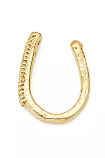 Party allure clip on nose stud or nose clip gold plated with american diamond nose ring
