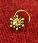 Designer multi premium diamond floral nosering nosepin for women