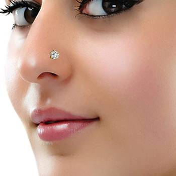 Designer premium diamond floral nosering nosepin for women 1
