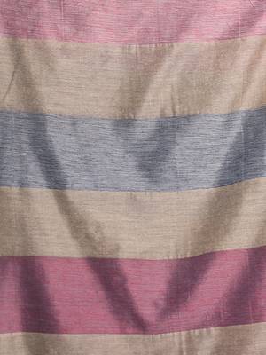 Ecru cotton saree with stripes design 4