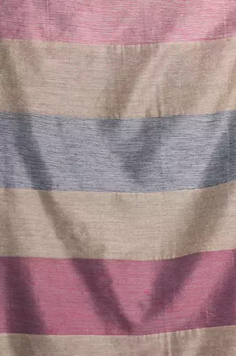 Ecru cotton saree with stripes design