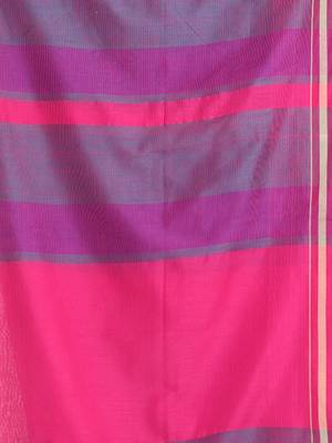 Multicolor cotton saree with stripes design 4