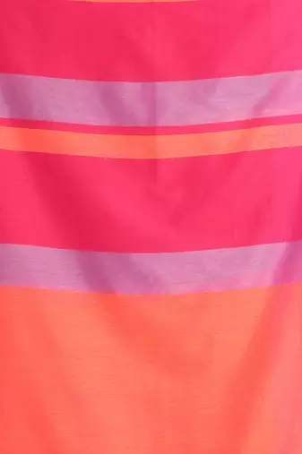 Punch pink cotton saree with stripes design