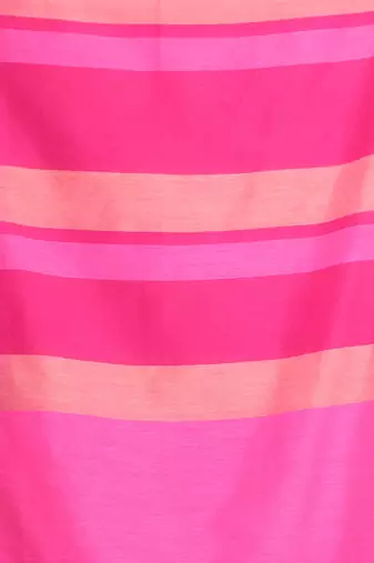 Pink cotton saree with stripes design
