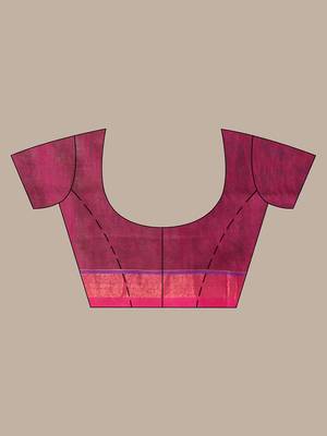 Ecru cotton saree with zari border 5