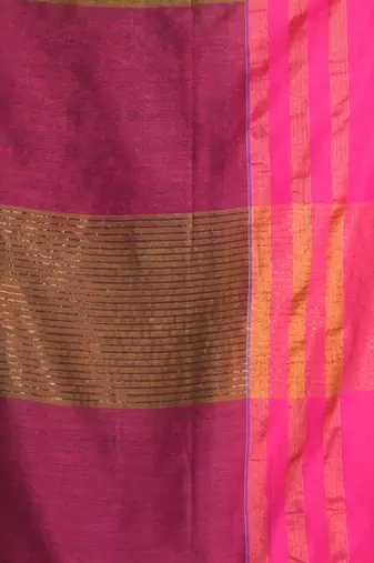 Mustard cotton saree with zari border