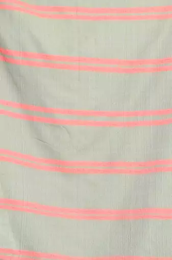 Green patli pallu cotton saree with stripes design