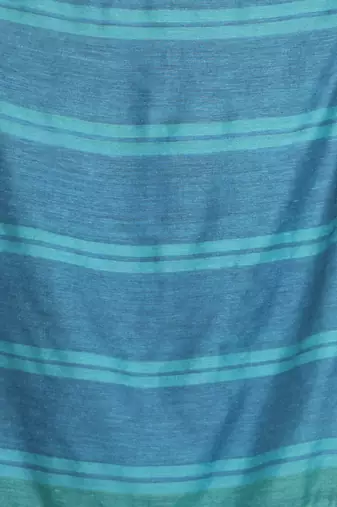 Mint green patli pallu cotton saree with stripes design
