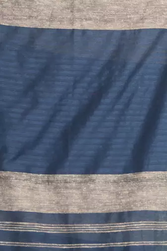 Grey patli pallu cotton saree with texture design