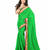 green color plain chiffon  saree with blouse