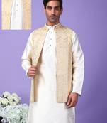 Hangup men's partywear golden nehru