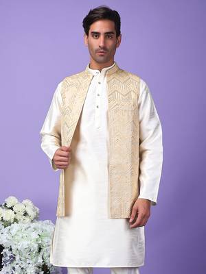 Hangup men's partywear golden nehru 2