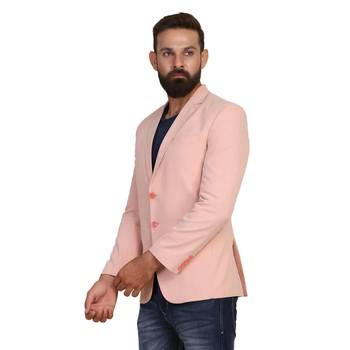 Tahvo men suede peach blazer 3