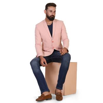 Tahvo men suede peach blazer 4