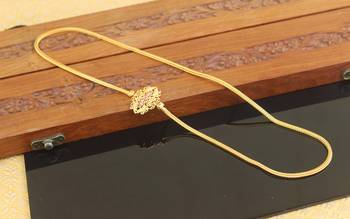 Designer gold plated cz moppu chain 1