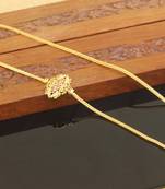 Designer gold plated cz moppu chain