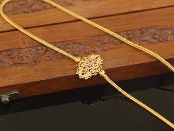 Designer gold plated cz moppu chain 2