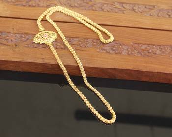 Designer gold plated cz moppu chain 2