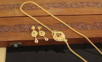 Designer gold plated cz moppu chain 2