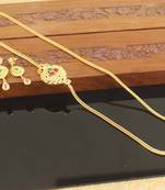 Designer gold plated cz moppu chain