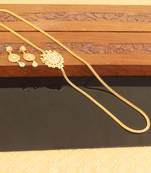 Designer gold plated cz moppu chain set