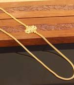 Designer gold plated cz moppu chain