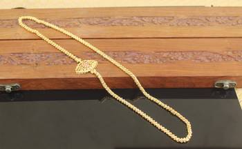 Designer gold plated cz moppu chain 1