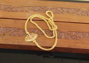 Designer gold plated cz moppu chain 2