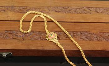 Designer gold plated cz moppu chain 2