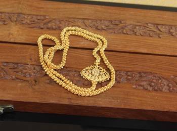 Designer gold plated cz moppu chain 1