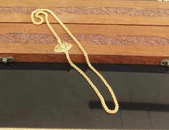 Designer gold plated cz moppu chain 3