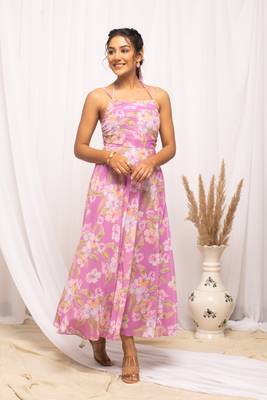 Pink colour beautiful printed and smart looks girlish kurti 1