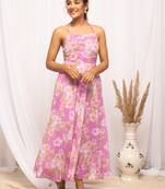 Pink colour printed and smart looks girlish kurti