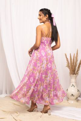 Pink colour beautiful printed and smart looks girlish kurti 2