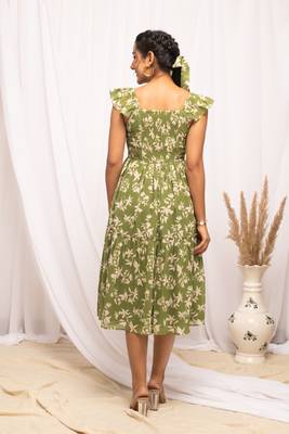 Mahendi colour beautiful designer printed and smart looks girlish kurti 2