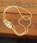 Designer gold plated cz moppu chain