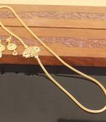 Designer gold plated cz moppu chain set