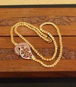 Designer gold plated cz moppu chain