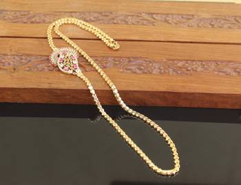 Designer gold plated cz moppu chain 2