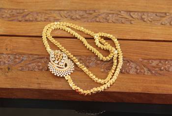 Designer gold plated cz moppu chain 1