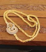 Designer gold plated cz moppu chain