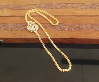 Designer gold plated cz moppu chain 2