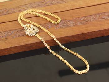 Designer gold plated cz moppu chain 3