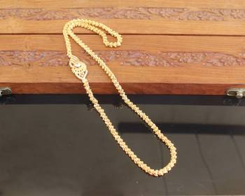 Designer gold plated cz moppu chain 2