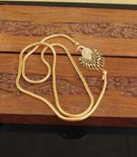 Designer gold plated cz peacock moppu chain