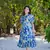 Beautiful blue colour girlish kurti with smart floral printed trendy cool looks